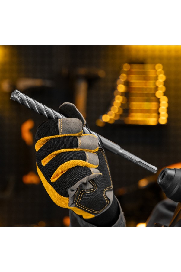 Бур по бетону, цельная крестовая пластина, 14x215 мм, SDS PLUS Denzel