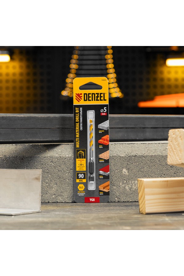 Сверло универсальное, Multi cut, 5 мм Denzel