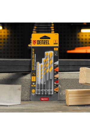 Набор сверл универсальных, Multi cut, 4-10 мм, 5 шт Denzel