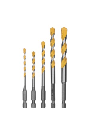 Набор сверл универсальных, Multi cut, 4-10 мм, 5 шт Denzel