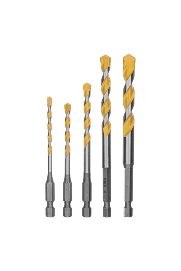Набор сверл универсальных, Multi cut, 4-10 мм, 5 шт Denzel