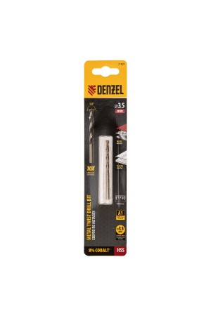 Сверло по металлу, 3,5 мм, HSS Co-8%// Denzel