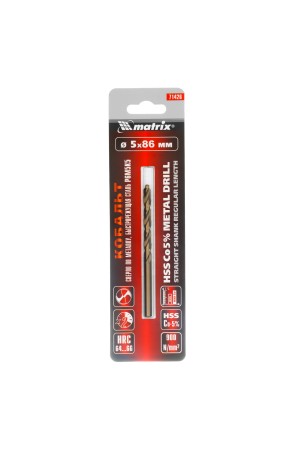 Сверло по металлу, 5 мм, HSS Co-5% Matrix