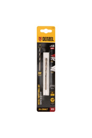 Сверло по металлу, 4,8 мм, HSS Co-8%// Denzel