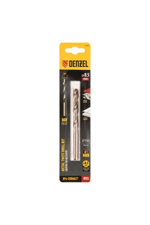 Сверло по металлу, 8,5 мм, HSS Co-8%// Denzel