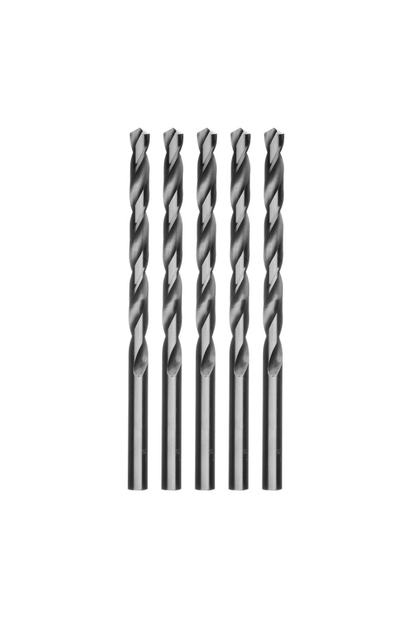Сверло по металлу, 12 х 205 мм, полированное, удл, HSS, 5 шт, цилиндрический хвостовик Matrix