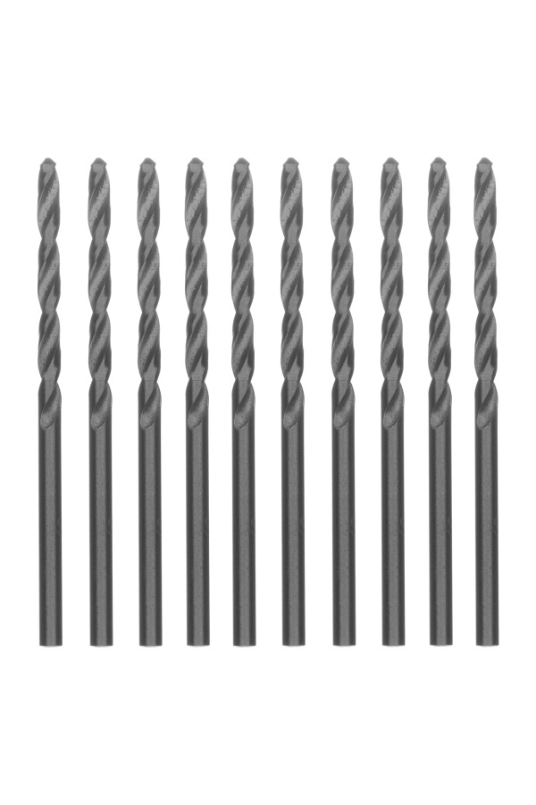 Сверло по металлу, 3 мм, полированное, HSS, 10 шт, цилиндрический хвостовик Matrix
