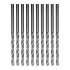 Сверло по металлу, 3.2 мм, полированное, HSS, 10 шт, цилиндрический хвостовик Matrix