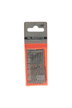 Сверло по металлу, 3.2 мм, полированное, HSS, 10 шт, цилиндрический хвостовик Matrix