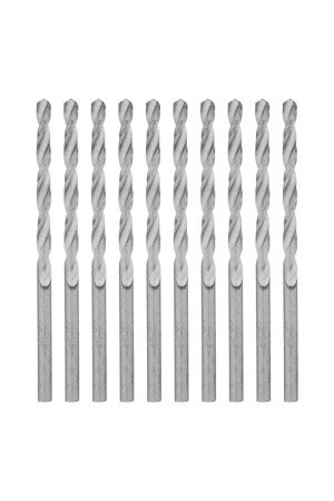 Сверло по металлу, 3,3 мм, полированное, HSS, 10 шт, цилиндрический хвостовик Matrix