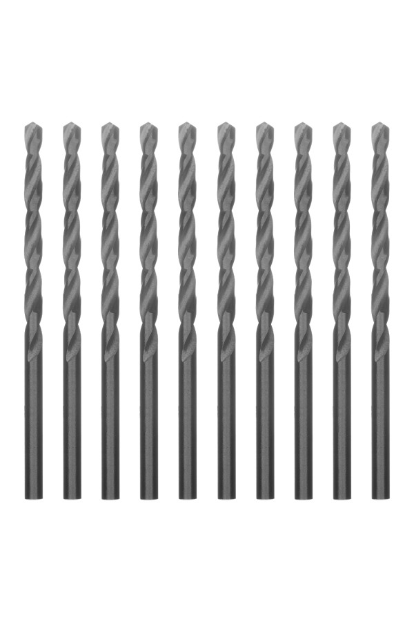 Сверло по металлу, 3.5 мм, полированное, HSS, 10 шт, цилиндрический хвостовик Matrix
