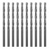 Сверло по металлу, 3.5 мм, полированное, HSS, 10 шт, цилиндрический хвостовик Matrix