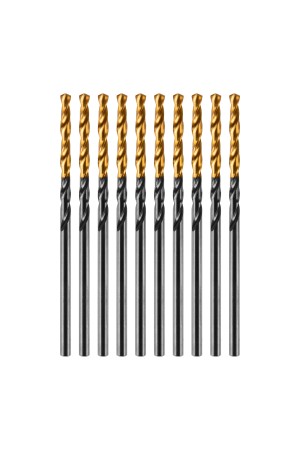Сверло по металлу, 2 мм, HSS-Tin, Golden Tip, 10 шт. Denzel
