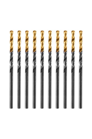 Сверло по металлу, 2,5 мм, HSS-Tin, Golden Tip, 10 шт. Denzel