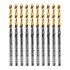 Сверло по металлу, 3 мм, HSS-Tin, Golden Tip, 10 шт. Denzel