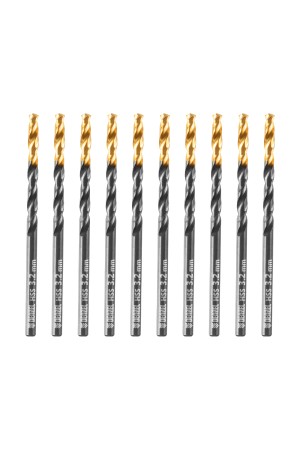 Сверло по металлу, 3,2 мм, HSS-Tin, Golden Tip, 10 шт. Denzel
