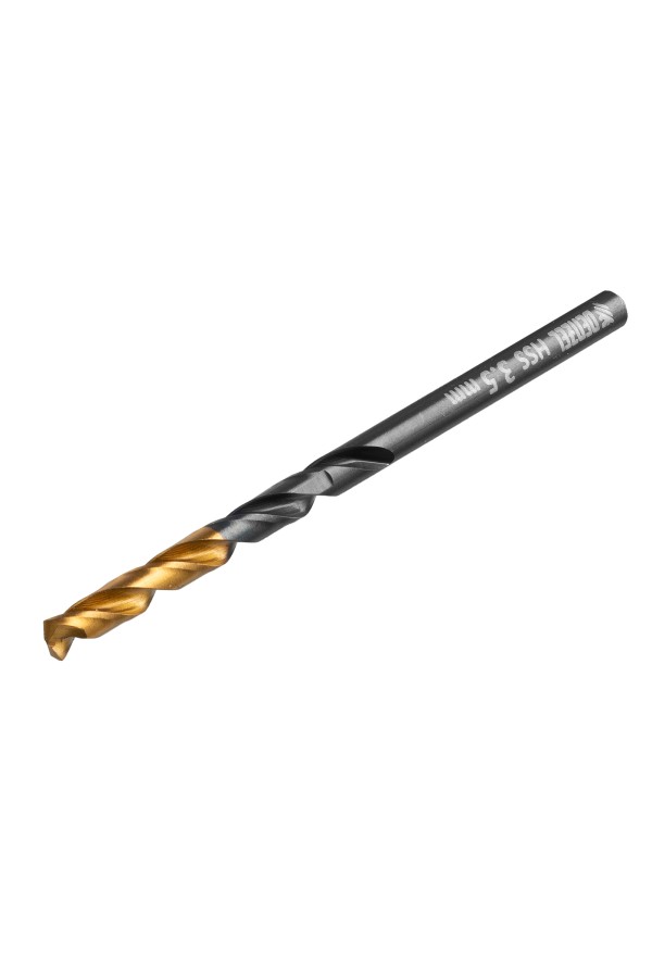 Сверло по металлу, 3,5 мм, HSS-Tin, Golden Tip, 10 шт. Denzel