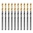 Сверло по металлу, 4 мм, HSS-Tin, Golden Tip, 10 шт. Denzel