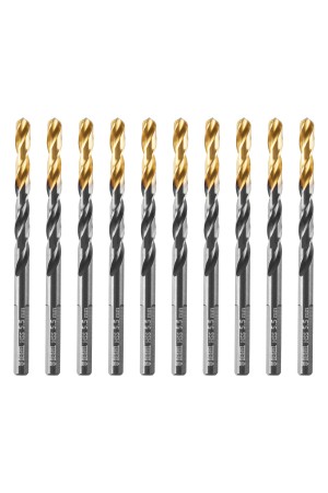 Сверло по металлу, 5,5 мм, HSS-Tin, Golden Tip, 10 шт. Denzel