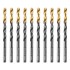 Сверло по металлу, 5,5 мм, HSS-Tin, Golden Tip, 10 шт. Denzel