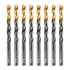 Сверло по металлу, 8 мм, HSS-Tin, Golden Tip, 8 шт. Denzel