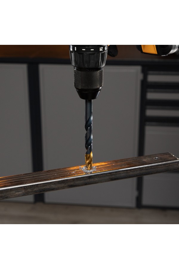 Сверло по металлу, 10 мм, HSS-Tin, Golden Tip, 8 шт. Denzel