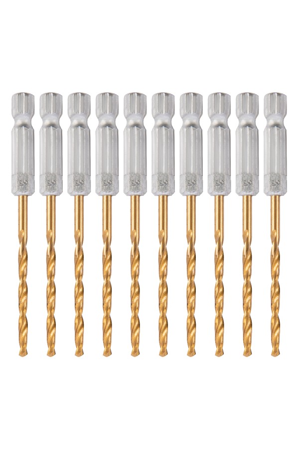 Сверло по металлу, 3 мм, HSS, нитридтитановое покрытие, шестигранный хвостовик Matrix