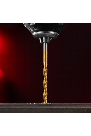 Сверло по металлу, 3.2 мм, HSS, нитридтитановое покрытие, цилиндрический хвостовик Matrix