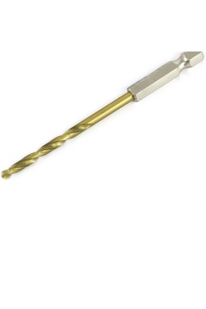 Сверло по металлу, 3.8 мм, HSS, нитридтитановое покрытие, шестигранный хвостовик Matrix