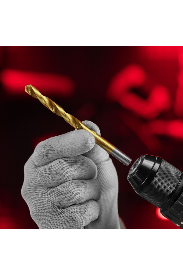 Сверло по металлу, 8 мм, HSS, нитридтитановое покрытие, цилиндрический хвостовик Matrix