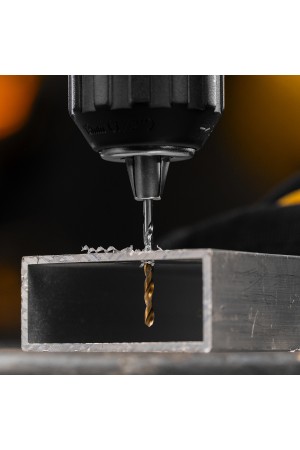 Сверло спиральное по металлу 2,5 x 57 мм, Р6М5, Golden Tip , 2шт. Denzel