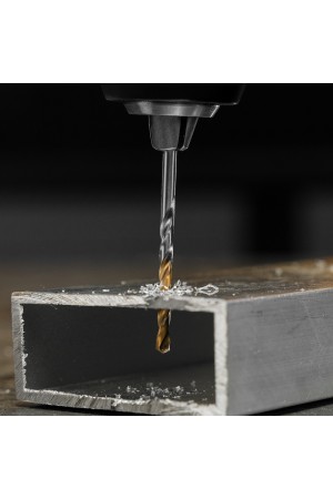 Сверло спиральное по металлу 3,5 x 70 мм, Р6М5, Golden Tip , 2шт. Denzel