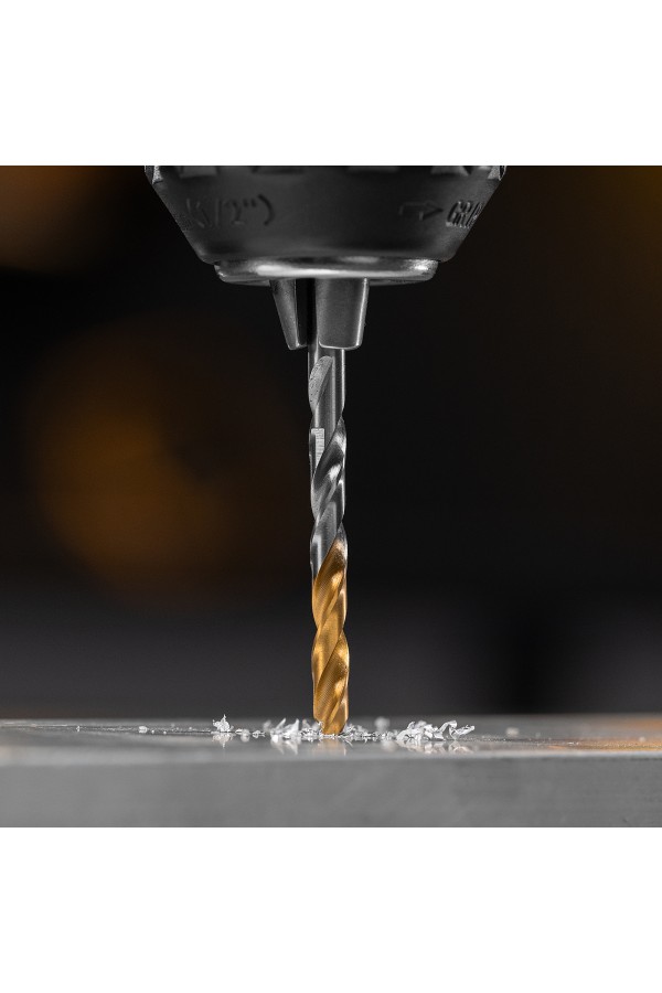 Сверло спиральное по металлу 4,2 x 75 мм, Р6М5, Golden Tip  Denzel