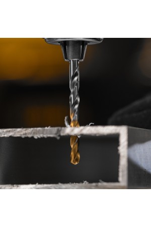 Сверло спиральное по металлу 4,5 x 80 мм, Р6М5, Golden Tip  Denzel