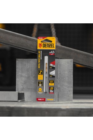 Сверло спиральное по металлу 4,5 x 80 мм, Р6М5, Golden Tip  Denzel