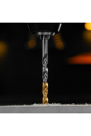 Сверло спиральное по металлу 6 x 93 мм, Р6М5, Golden Tip  Denzel