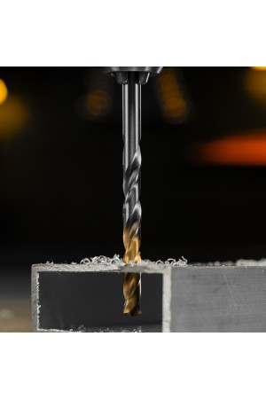 Сверло спиральное по металлу 6,5 x 100 мм, Р6М5, Golden Tip  Denzel
