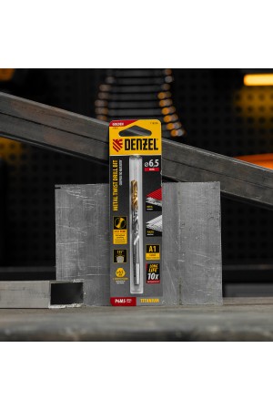 Сверло спиральное по металлу 6,5 x 100 мм, Р6М5, Golden Tip  Denzel