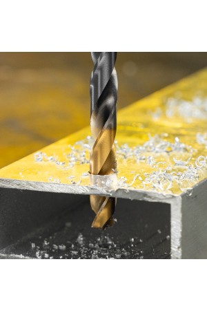 Сверло спиральное по металлу 8 x 117 мм, Р6М5, Golden Tip  Denzel
