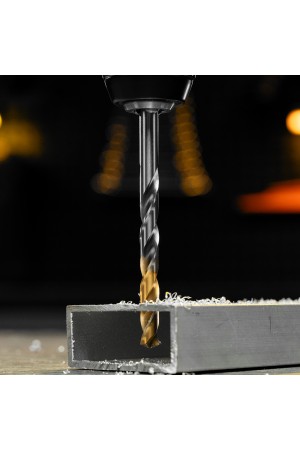 Сверло спиральное по металлу 8 x 117 мм, Р6М5, Golden Tip  Denzel