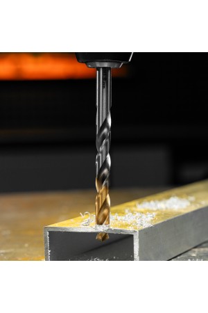 Сверло спиральное по металлу 9 x 125 мм, Р6М5, Golden Tip  Denzel