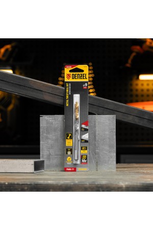Сверло спиральное по металлу 9 x 125 мм, Р6М5, Golden Tip  Denzel