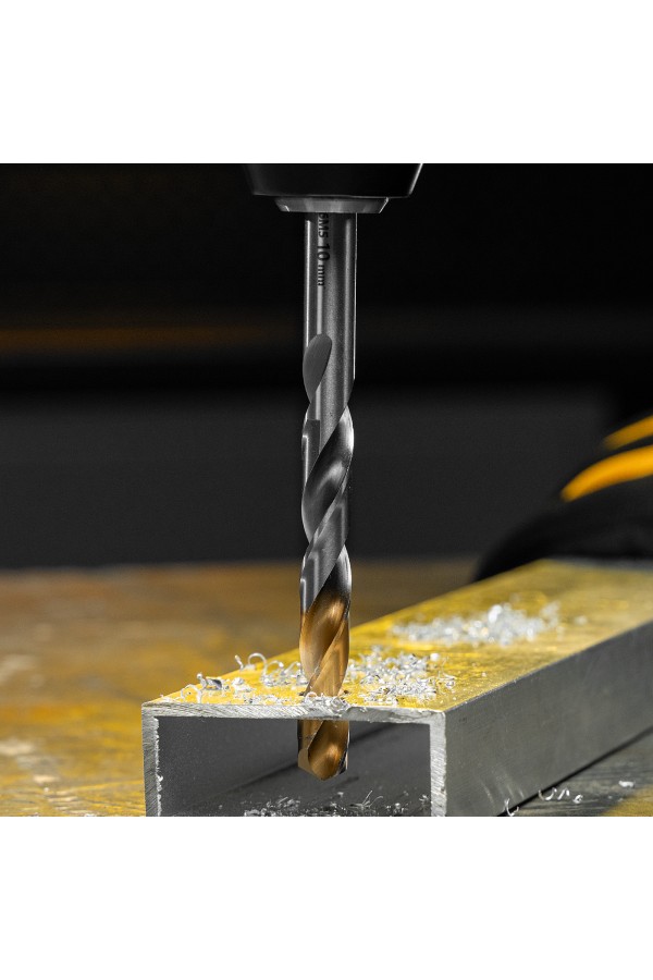Сверло спиральное по металлу 10 x 133 мм, Р6М5, Golden Tip  Denzel