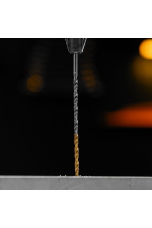 Сверло спиральное по металлу 2 х 86 мм Р6М5, Golden Tip, удлиненное, 2шт. Denzel