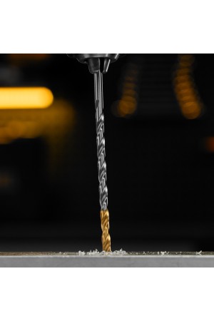 Сверло спиральное по металлу 4,2 х 119 мм, Р6М5, Golden Tip, удлиненное Denzel