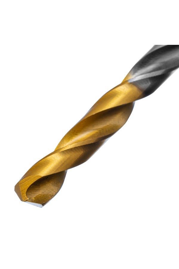 Сверло спиральное по металлу 5 х 132 мм, Р6М5, Golden Tip, удлиненное Denzel