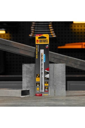 Сверло спиральное по металлу 6 х 139 мм, Р6М5, Golden Tip, удлиненное Denzel