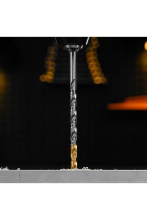 Сверло спиральное по металлу 6,5 х 148 мм, Р6М5, Golden Tip, удлиненное Denzel