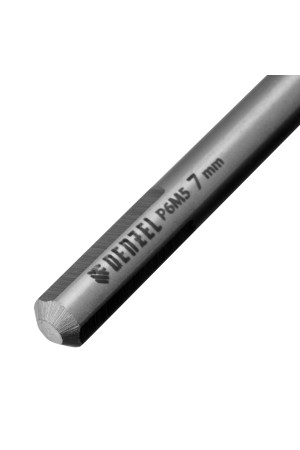 Сверло спиральное по металлу 7,0 х 156 мм, Р6М5, Golden Tip, удлиненное Denzel