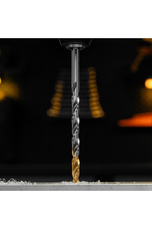 Сверло спиральное по металлу 8 х 165 мм, Р6М5, Golden Tip, удлиненное Denzel